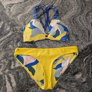 Vibrant Yellow and Blue Bikini Set